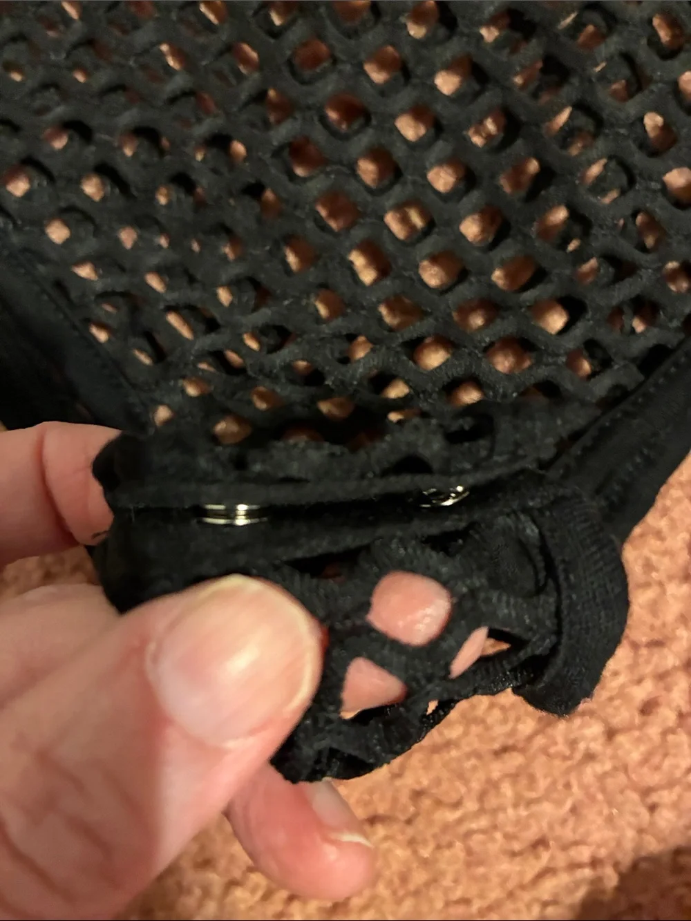 Fashion Nova Black Mesh One-Piece Bodysuit - Picture 3 of 6